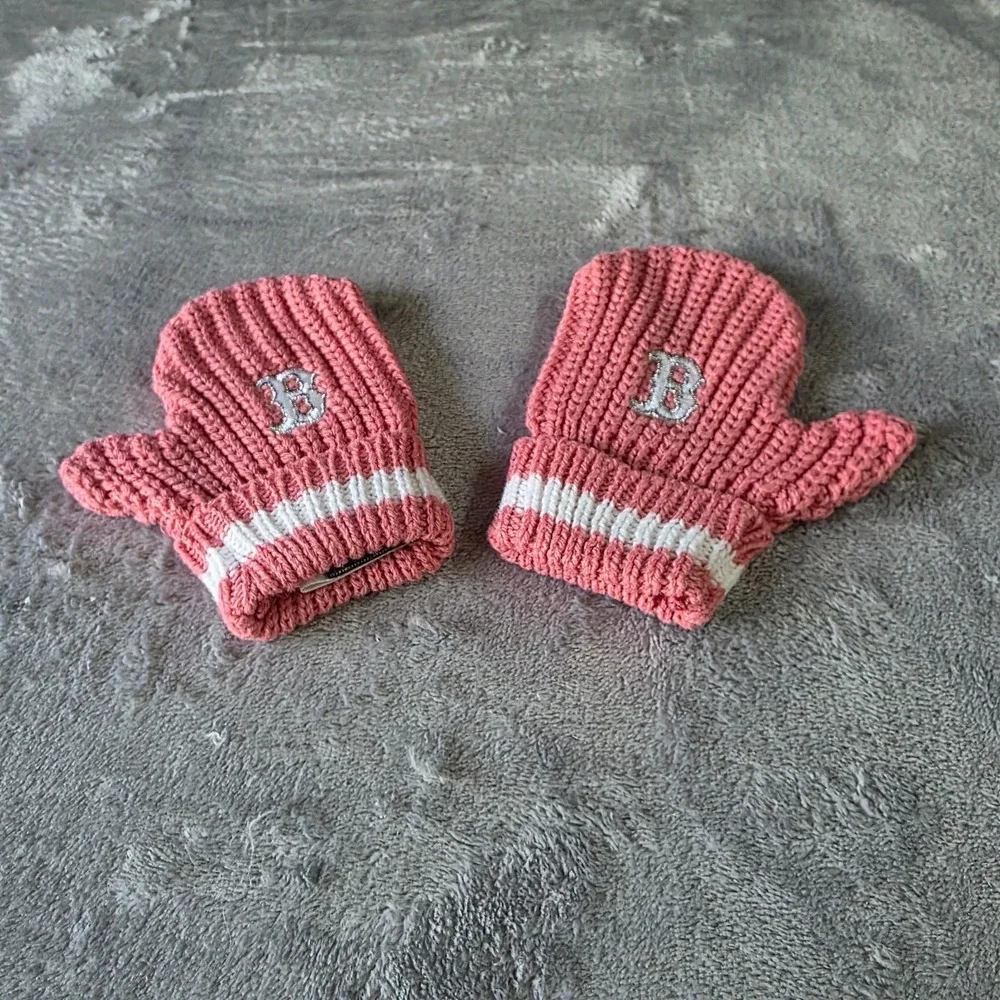 Boston Red Sox Pink Toddler‎ Mittens 47 Brand -MLB Kids Mittens